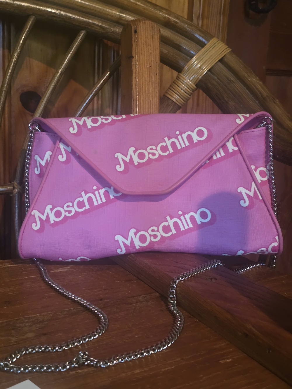 Moschino By Jeremy Scott Pink Barbie Logo Crossbody Bag - Picture 3 of 16